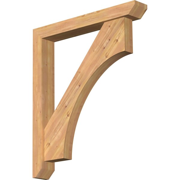 Ekena Millwork Westlake Slat Smooth Bracket w/ Offset Brace, Western Red Cedar, 5 1/2"W x 38"D x 44"H BKT0604X38X44WTL06SWR - main